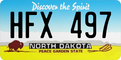 ND license plate HFX497