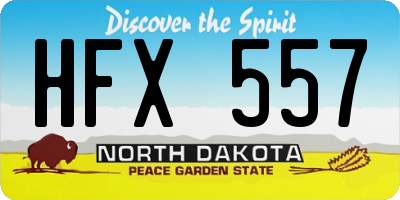 ND license plate HFX557