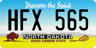 ND license plate HFX565