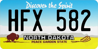 ND license plate HFX582