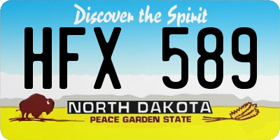 ND license plate HFX589