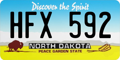 ND license plate HFX592