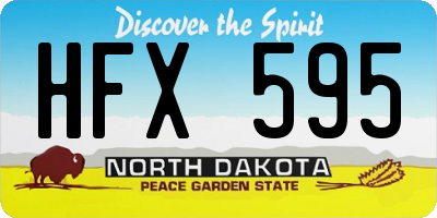 ND license plate HFX595