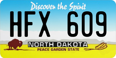 ND license plate HFX609