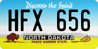 ND license plate HFX656