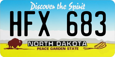 ND license plate HFX683