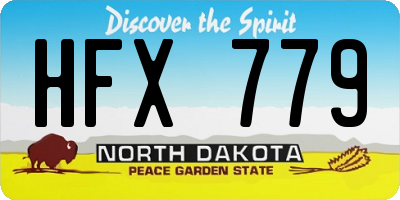 ND license plate HFX779