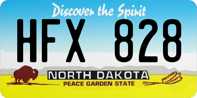 ND license plate HFX828