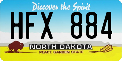 ND license plate HFX884