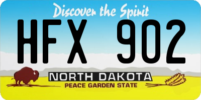 ND license plate HFX902