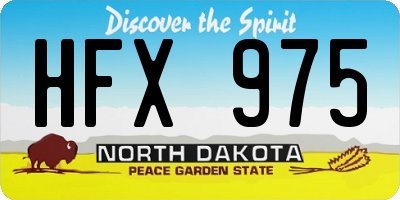 ND license plate HFX975