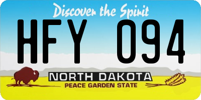 ND license plate HFY094