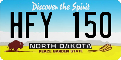 ND license plate HFY150
