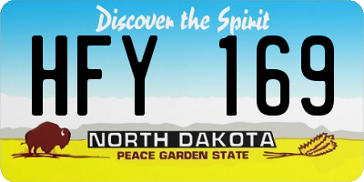 ND license plate HFY169
