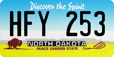 ND license plate HFY253
