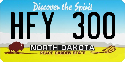ND license plate HFY300