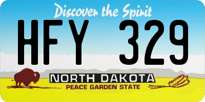 ND license plate HFY329