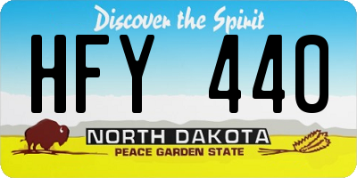 ND license plate HFY440