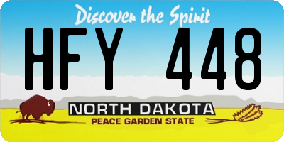 ND license plate HFY448