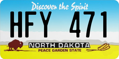 ND license plate HFY471