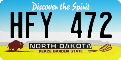 ND license plate HFY472