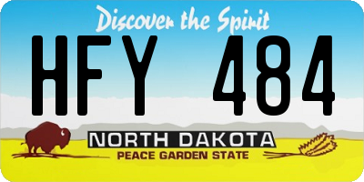 ND license plate HFY484