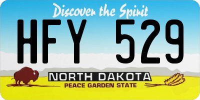 ND license plate HFY529
