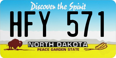 ND license plate HFY571