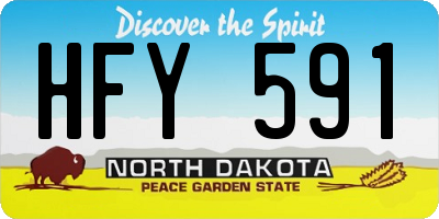 ND license plate HFY591