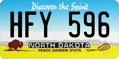 ND license plate HFY596