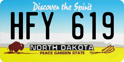 ND license plate HFY619