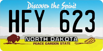ND license plate HFY623