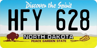ND license plate HFY628
