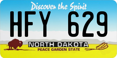 ND license plate HFY629