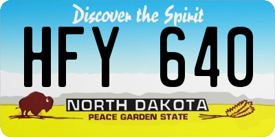 ND license plate HFY640