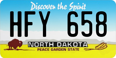 ND license plate HFY658