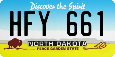 ND license plate HFY661