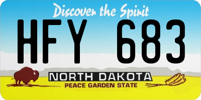 ND license plate HFY683