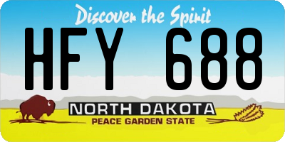 ND license plate HFY688