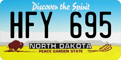 ND license plate HFY695