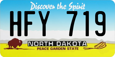 ND license plate HFY719