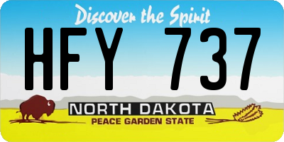 ND license plate HFY737