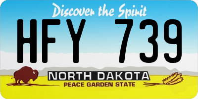 ND license plate HFY739