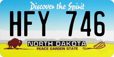 ND license plate HFY746