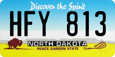 ND license plate HFY813