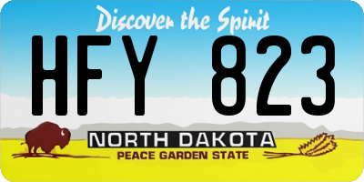 ND license plate HFY823