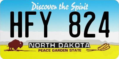 ND license plate HFY824