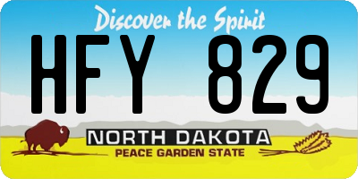 ND license plate HFY829
