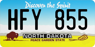 ND license plate HFY855