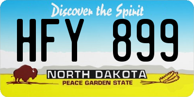 ND license plate HFY899